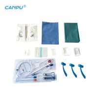 Kit de cathéter d'hémodialyse jetable stérile en plastique médical CANPU HD-KIT01 pour la purification du sang et l'accès vasculaire