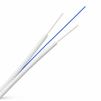Câble de branchement FTTH intérieur à fibre optique, 1 fibre, non métallique, avec élément de renforcement, monomode, pour réseau haut débit domestique, câble de pose en conduit