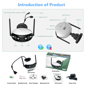 Ikevision icsee ống kính kép Bullet Camera an ninh không dây với ống kính toàn cảnh 2K, phát hiện chuyển động báo động, Alexa hỗ trợ CCTV - Product Image 6