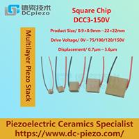 Chips Cerámicos Piezoeléctricos PZT de 150V para Posicionamiento Nanométrico, Plataforma de Posicionamiento Óptico con Desplazamiento a Escala Nanométrica