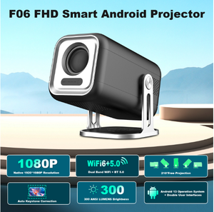 Giọng Nói Từ Xa <span class=keywords><strong>Android</strong></span> 13 1080P Chiếu 4K Xách Tay <span class=keywords><strong>Mini</strong></span> Chiếu Bluetooth Wi-Fi Video Rạp Hát Tại Nhà Thông Minh - Product Image 3