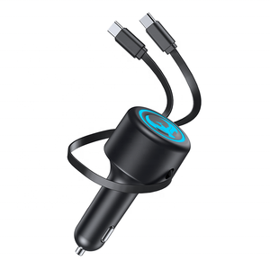 ชุดของขวัญอุปกรณ์จำเป็นสำหรับการเดินทางบนท้องถนน 4 in 1 ที่ชาร์จโทรศัพท์ในรถยนต์แบบชาร์จเร็ว ที่ชาร์จในรถยนต์แบบพับเก็บได้ สำหรับ iPhone 17 - Product Image 1