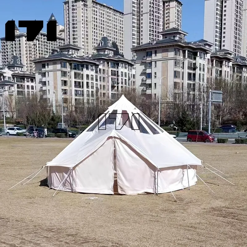 משרד בניין מיידי בקתת אוהל 6 אדם קמפינג אוהל 4 עונה גבוה מודולרי קמפינג אוהל