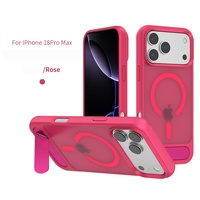 Étui de protection magnétique givré avec support diagonal pour iPhone 18 Pro Max, compatible avec les coques de téléphone iPhone 17, 16, 15, 14, 13