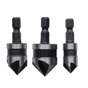 Ensemble d'outils de chanfreinage à cinq lames avec poignée hexagonale à 90 degrés, forets multifonctions pour le travail du bois, 3 à 6 pièces - Product Image 1