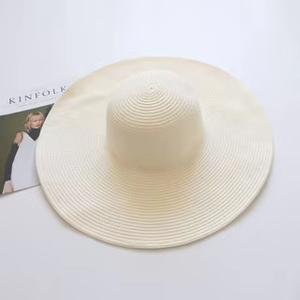 Wide Brim <b>Straw</b> Hat Fashion Cool Sun Custom <b>Straw</b> Hat Summer Vacation Beach Women Paper Big Floppy Sun Hats - Product Image 5