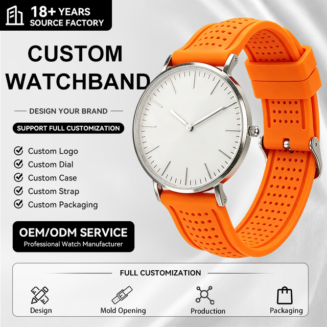 Eco-Friendly Soft Silicone Sports Watch Band Sweatproof Quick Release Strap for Fitness & Daily Wea Sizes 18mm 20mm 22mm