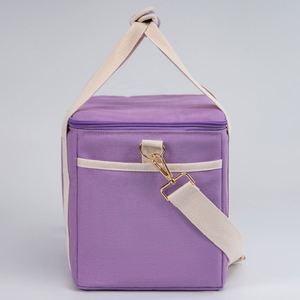Outdoor Canvas Insulated Cooler Bag Travel <b>Tote</b> Bag Canvas Lunch Bags with Shoulder Strap - Product Image 4