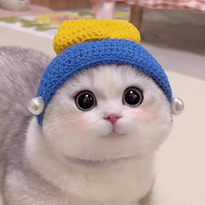 Lindo Conjunto de Gorro y Babero de Minion para Mascotas, Collar y Bufanda Tejidos a Mano, Gorro de Punto Suave, Accesorios de Disfraz Ajustables y Cómodos para Gatos - Product Image 2