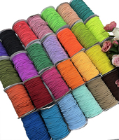 Cordon élastique rond en polyester et latex importé, personnalisé, 2 mm, 3 mm, plusieurs couleurs en stock, vente en gros usine