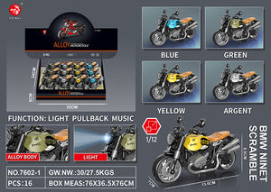 Motocicleta de fundición a presión Premium BM a escala 1:12 con luces LED dinámicas, batería de 3V, pantalla elegante, caja de regalo de Metal de edición de <span class=keywords><strong>coleccionista</strong></span> - Product Image 3
