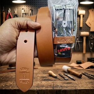 Ceinture pour homme en cuir de vachette de style vintage, écologique, légère, résistante, à boucle carrée, boucle en acier, crâne 3D - Product Image 2