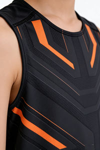 Conjunto Deportivo para Niños, Chaleco y Pantalones Cortos, Estampado Degradado, Manga Corta, Elástico, Sin Costuras, Secado Rápido, Transpirable - Product Image 4