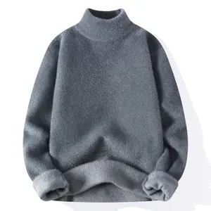 Dynamics Men's Winter Round Neck Wash Medium and Young Men's Round Neck Thickened Sweater Elastic Knit Shirt