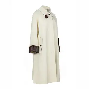 Overcoat 2023 Women Fall Winter Long Sleeve Over Coat Overcoat Double Breasted Long Ladies Jacket Trench Coat Women