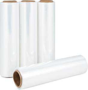 Rollo de Plástico Estirable de Alta Resistencia, Grado Reforzado, Alto Brillo, Paquete de 8 Rollos para Mudanzas, Suministros de Embalaje, Muebles y Palés - Product Image 1