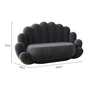 Salon <span class=keywords><strong>de</strong></span> manucure en velours canapé d'attente meubles <span class=keywords><strong>de</strong></span> salon nordique bureau réception loisirs canapé en gros - Product Image 2