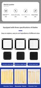 Коммерческая электрическая овощерезка из нержавеющей стали автоматическая машина для резки картофеля, редиса, огурцов и картофеля фри - Product Image 4