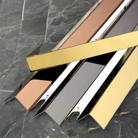 Profilé en L en acier inoxydable durable et personnalisé, garniture métallique pour design intérieur moderne, décoration de bordure de carrelage mural, accessoires de carrelage CE