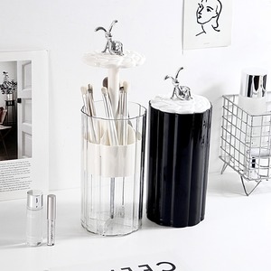 Makeup Organizer With Rabbit Lid 1-3L Plastic Cosmetic Storage For Brush Lipstick Eyebrow Pencil Bathroom Desktop Use - Product Image 3