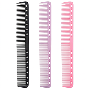 Peigne de barbier professionnel en plastique antistatique, peigne de coiffure de salon, peigne à dents larges et fines personnalisé pour la coupe de cheveux - Product Image 1