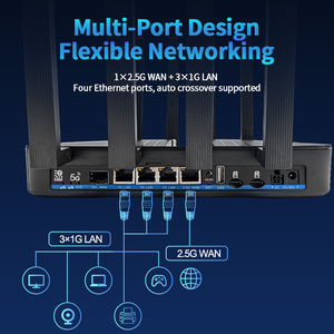 Módem 5G 802.11BE MT7988AV Quad Core 2,4G 5,8G, 6,0 GHz Tri-Band 1 * SFP 1*2,5G WAN 3 * Puertos LAN Gigabit Wifi7 5g <span class=keywords><strong>Router</strong></span> 5G CPE - Product Image 5