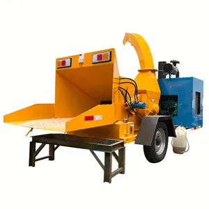 Kesen Hot Sale Self Powered Diesel Wood Chipper Machine Hydraulic Feeding Mobile Wood Chipper Shredder