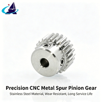Engrenage droit miniature CNC en acier inoxydable non standard sur mesure avec vis Allen pour moteur de robot humanoïde