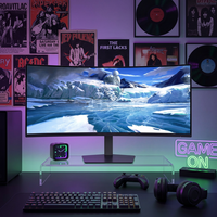 Moniteur de jeu VA 34 pouces 180 Hz, écran incurvé ultra-large, moniteur PC avec double HDMI DP et haut-parleurs pour l'e-sport