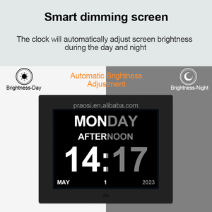 8 Inch Siêu Lớn Phông Chữ Kỹ Thuật Số Analog Đồng Hồ Bằng Giọng Nói Nói Đồng Hồ Với Thuốc Nhắc Nhở Và Với Các Biểu Tượng Hiển Thị Nhà Máy Trung Quốc - Product Image 6