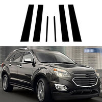 Chevy Equinox için uygun siyah ayna merkezi sütun modifiye pencere ve kapı 2005 aksesuarları ile 2023-krom çerçeve araba sütun