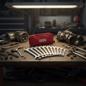 Usag Combination Wrench <b>Set</b> 8 <b>Pc</b> Metric Steel Tools For Automotive Repair - Product Image 3