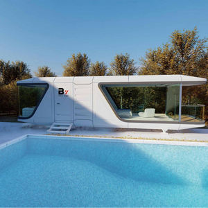 منزل حاويات متنقل ذكي مجهز بالكامل من الفولاذ، فندق كبسولي مع حمام، مكتب، صالة رياضية، فيلا، للاستخدام في التخييم - Product Image 5