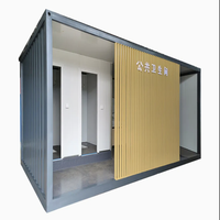 Toilettes préfabriquées écologiques en conteneur de 20 pieds, panneaux sandwich en acier, toilettes portables modulaires pour parc extérieur