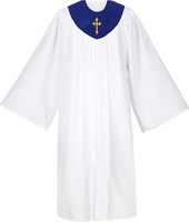 Robes de Chorale Unisexe Mat pour Cérémonie Religieuse, Robe de Remise de Diplôme, Costume de Scène avec Étole en V, Robe de Fête pour Femmes et Hommes