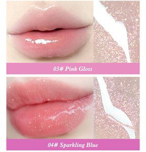MLM customizable Glitter Mirror Water <b>Lip</b> Gloss Moisturizing Waterproof High Color Rendering Non-stick Cup Plumping <b>Lip</b> Glaze - Product Image 3