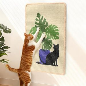 Rascador <span class=keywords><strong>para</strong></span> <span class=keywords><strong>Gatos</strong></span> de Sisal FUKUMARU, 23.6*15.7 Pulgadas, Almohadilla Rascadora de Sisal Natural <span class=keywords><strong>para</strong></span> <span class=keywords><strong>Gatos</strong></span> de Interior, Uso en Piso y Pared con Cinta Adhesiva - Product Image 4