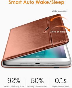 Funda tipo folio de cuero Premium para <span class=keywords><strong>iPad</strong></span> 9,7 pulgadas <span class=keywords><strong>5</strong></span>ª/6ª <span class=keywords><strong>generación</strong></span> 2018/2017 con portalápices <span class=keywords><strong>Apple</strong></span> - Product Image 6