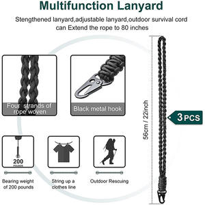 Cordón trenzado para teléfono para camping al aire libre con colgante de hebilla de pico de águila, llavero de supervivencia y mira telescópica de caza 6X de alta durabilidad - Product Image 5