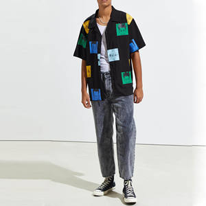 Casual Streetwear Larga Maniche Corte <span class=keywords><strong>Colletto</strong></span> a Punta Degli Uomini di Polo Shirt All Over Stampa <span class=keywords><strong>Camicia</strong></span> di Grandi Dimensioni - Product Image 6