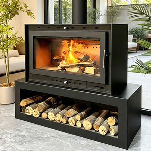 Stufa <span class=keywords><strong>a</strong></span> <span class=keywords><strong>Pellet</strong></span> in Ghisa dal Design Tradizionale, Ecologica e Durevole, con Alimentazione Automatica, Caminetto Idroautoportante per Ville - Product Image 1