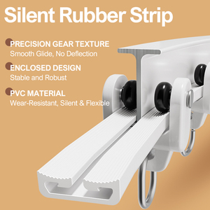 Dual Track Bendable Aluminium Curtain Rail Combined Curved Window Curtain Hardware - Product Image 4