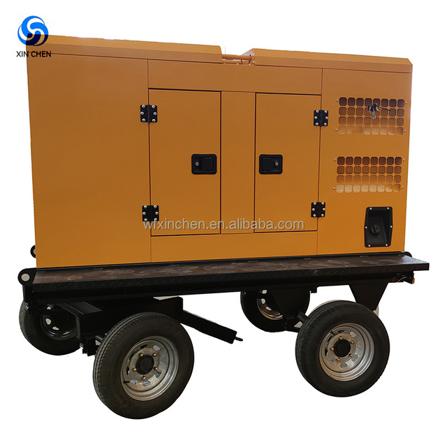 30KVA-100KVA AC Three-Phase Diesel Generators Standby 25KVA-100KW Trailer Water Cooled ATS AC Output Used