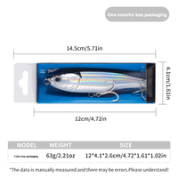 Leurre pour la pêche en mer et en rivière avec crayon coulant 11cm/51g, leurre métallique brillant à longue portée pour la pêche en eau salée