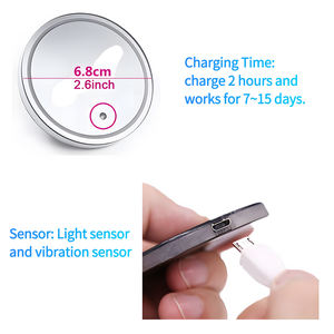 Özel Logo araba bardak tutucu 7 renkler ile led ışıkları USB şarj matı fincan altlığı Coaster iç atmosfer ışığı - Product Image 5