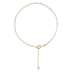 Collar de Perlas de Agua Dulce Clásico para Mujer WENCHI, 450g, Estilo Natural y Delicado - Product Image 1