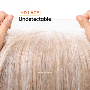 Future Fiber 13x6 fatte a mano in pizzo biondo Ombre bianche di alta qualità in fibra liscia Bob <span class=keywords><strong>capelli</strong></span> lisci morbidi e traspiranti foto reale - Product Image 5
