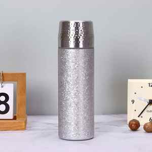 Custom Double-layer Vacuum Insulated Silicone Hammered Pattern Steeping <b>Tea</b>-Water Separation <b>Brewing</b> Cup Portable Promotional - Product Image 4