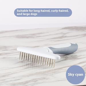 Nodo aperto cane bellezza pettine per capelli rastrello pettine per capelli in plastica per la cura degli animali domestici spazzole all'ingrosso <span class=keywords><strong>Dele</strong></span> nodo aperto - Product Image 2