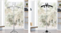 Colgador plegable telescópico ajustable, soporte de suelo extraíble, sistema de suspensión Vertical para armario, sala de estar, producto caliente